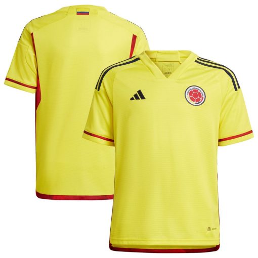 Adidas Colombia 2022/23 Youth Home Shirt - Image 3