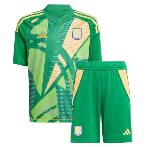 Adidas Aston Villa 2024/25 Infant Home Goalkeeper Shirt & Shorts Set