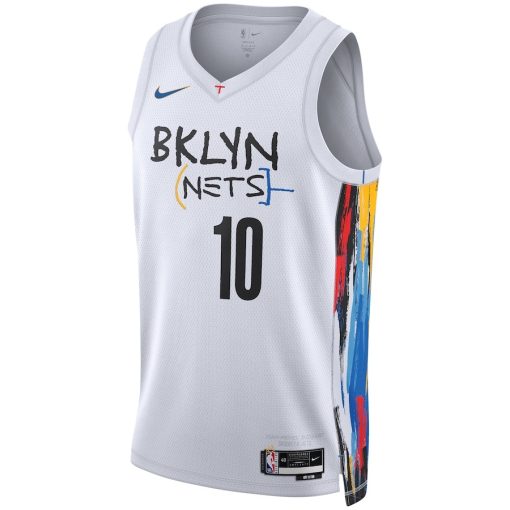 Nike Brooklyn Nets #10 Ben Simmons Unisex  Swingman Jersey - City Edition - White - Image 2