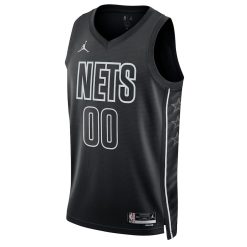 Jordan Brooklyn Nets Custom Unisex Swingman Jersey - Statement Edition - Black