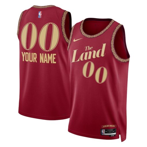 Nike Cleveland Cavaliers Custom Unisex Swingman Jersey - City Edition - Wine - Image 3