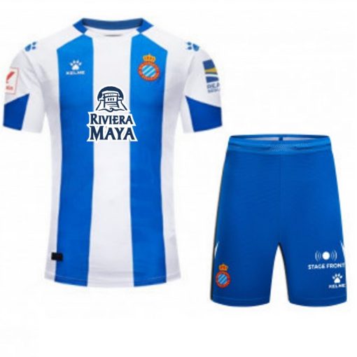 Kelme Espanyol 2023/24 Infant Home Shirt & Shorts Set