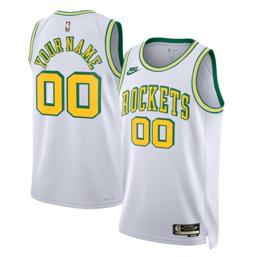 Nike Houston Rockets Custom Unisex Swingman Jersey - Classic Edition - White - Image 3