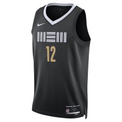Nike Memphis Grizzlies #12 Ja Morant Unisex Swingman Jersey - City Edition - Black