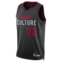 Nike Miami Heat #22 Jimmy Butler Unisex  Swingman Jersey - City Edition - Black