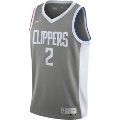 Nike LA Clippers #2 Kawhi Leonard Unisex Swingman Player Jersey - Earned Edition - Grey