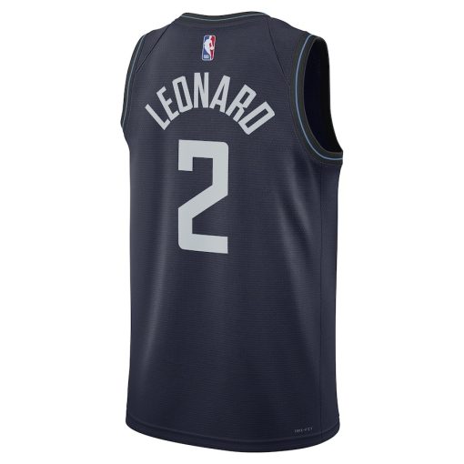 Nike LA Clippers #2 Kawhi Leonard Unisex Swingman Jersey - City Edition - Navy - Image 2