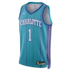 Jordan Charlotte Hornets #1 LaMelo Ball Unisex  Swingman Replica Jersey - Classic Edition - Teal