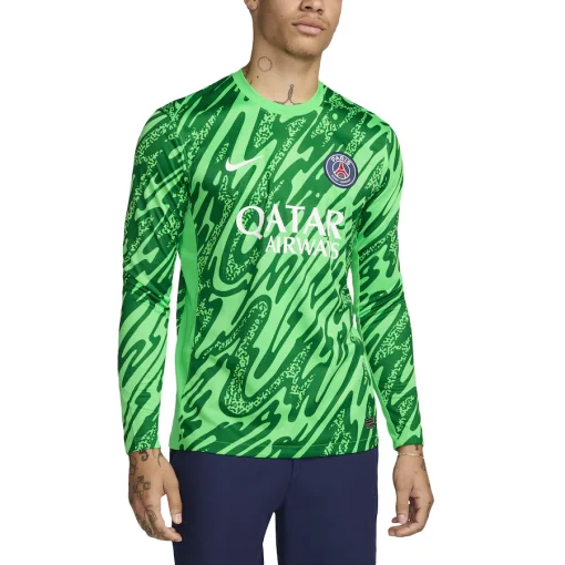 Nike Paris Saint Germain 2024/25 Men's Green Goalkeeper Long Sleeve Stadium Shirt - Image 4