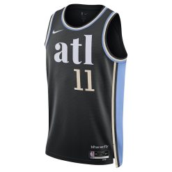 Nike Atlanta Hawks # 11 Trae Young Unisex  Swingman Jersey - City Edition - Black