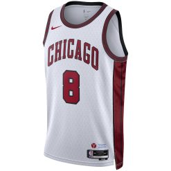 Nike Chicago Bulls #8 Zach LaVine Unisex  Swingman Jersey - City Edition - White